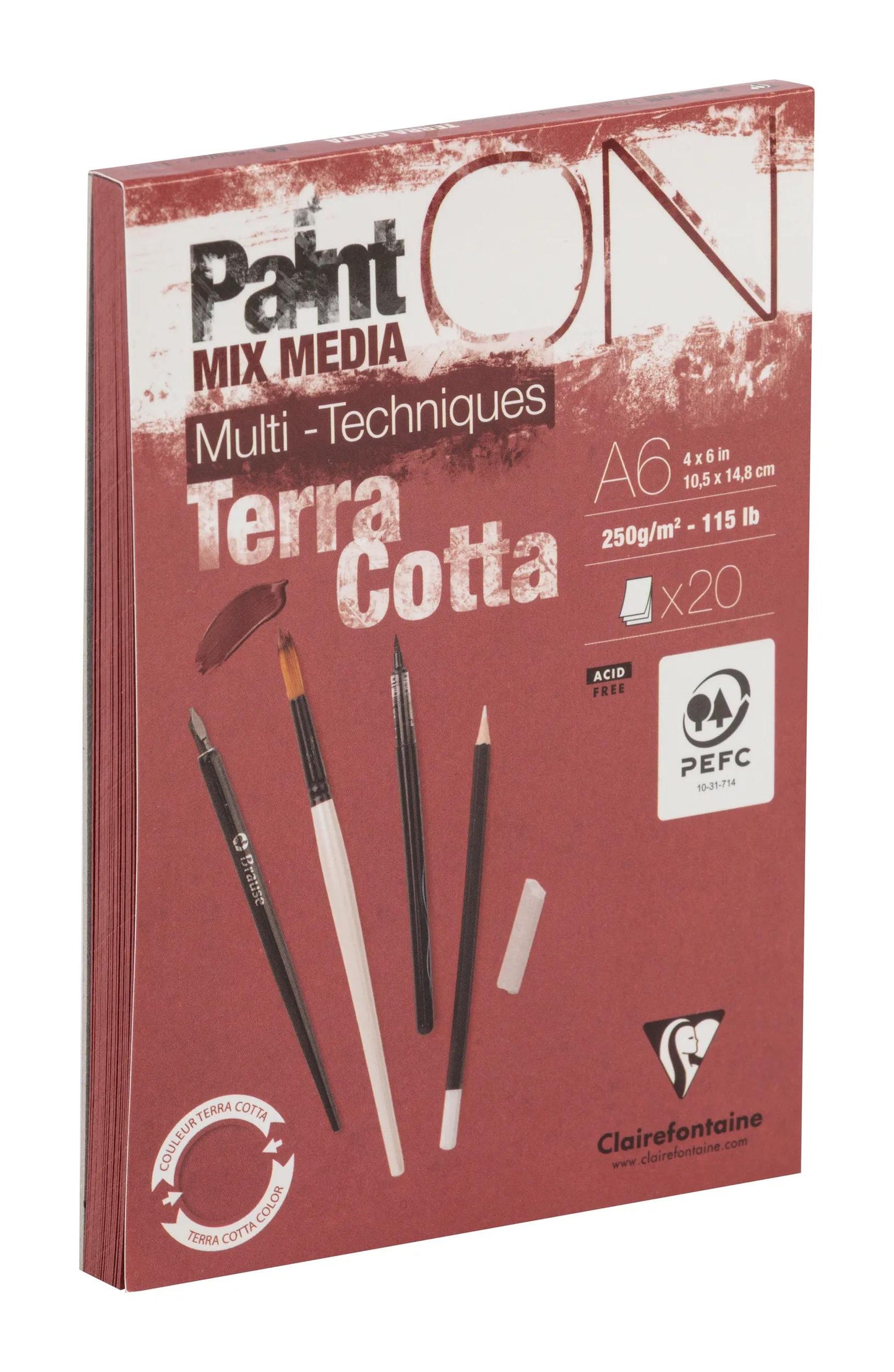 PaintON TERRACOTTA block glued A6 20F (Pack x8)