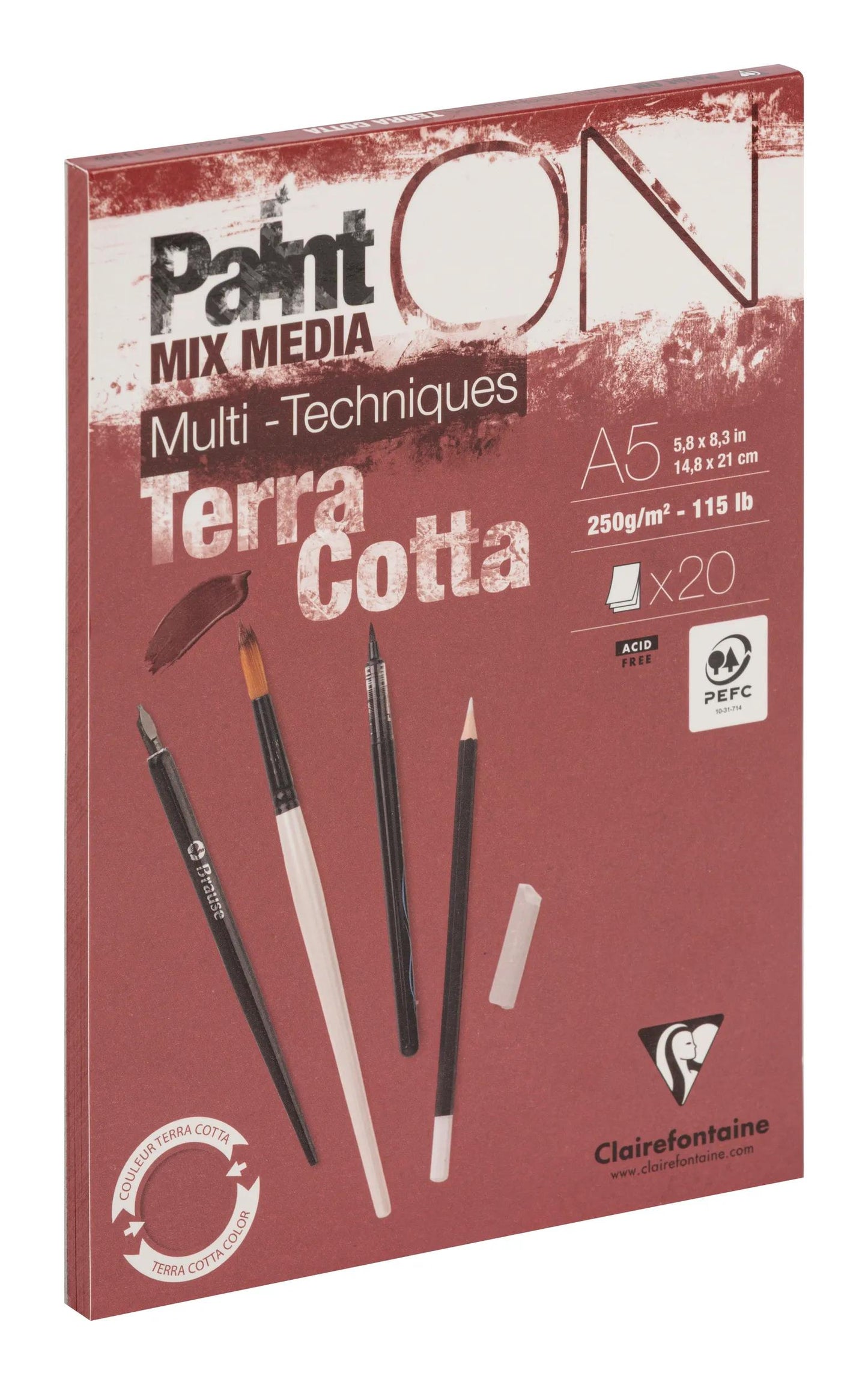 PaintON TERRACOTTA Block verklebt A5 20F (Paket x4)