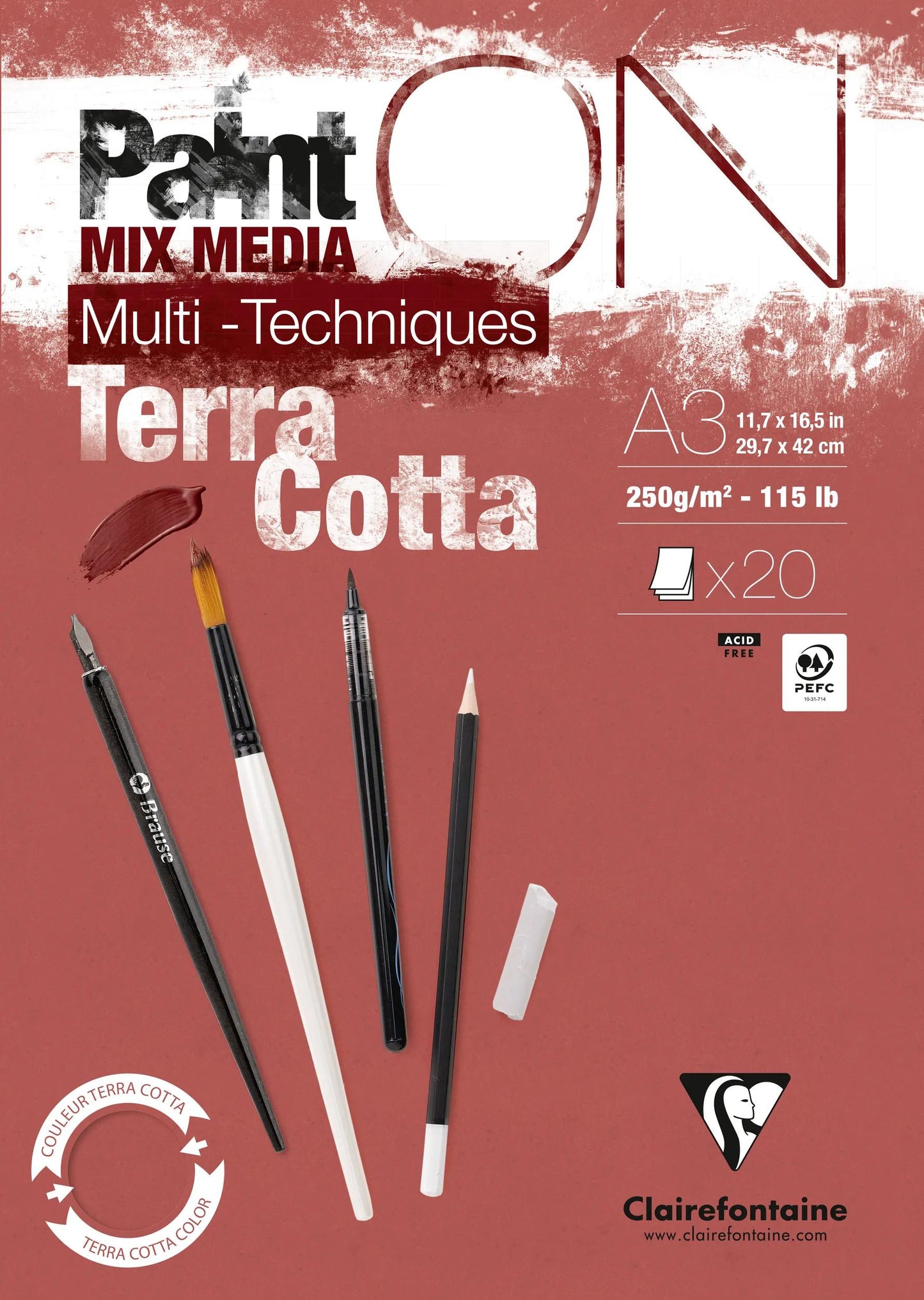 Painton TERRACOTTATA blocco incollato A3 20F (Pacchetto x2)
