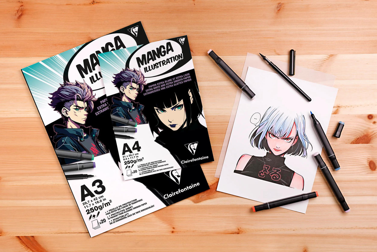 Illustration block Manga A3 20F 250g (Pack x4)