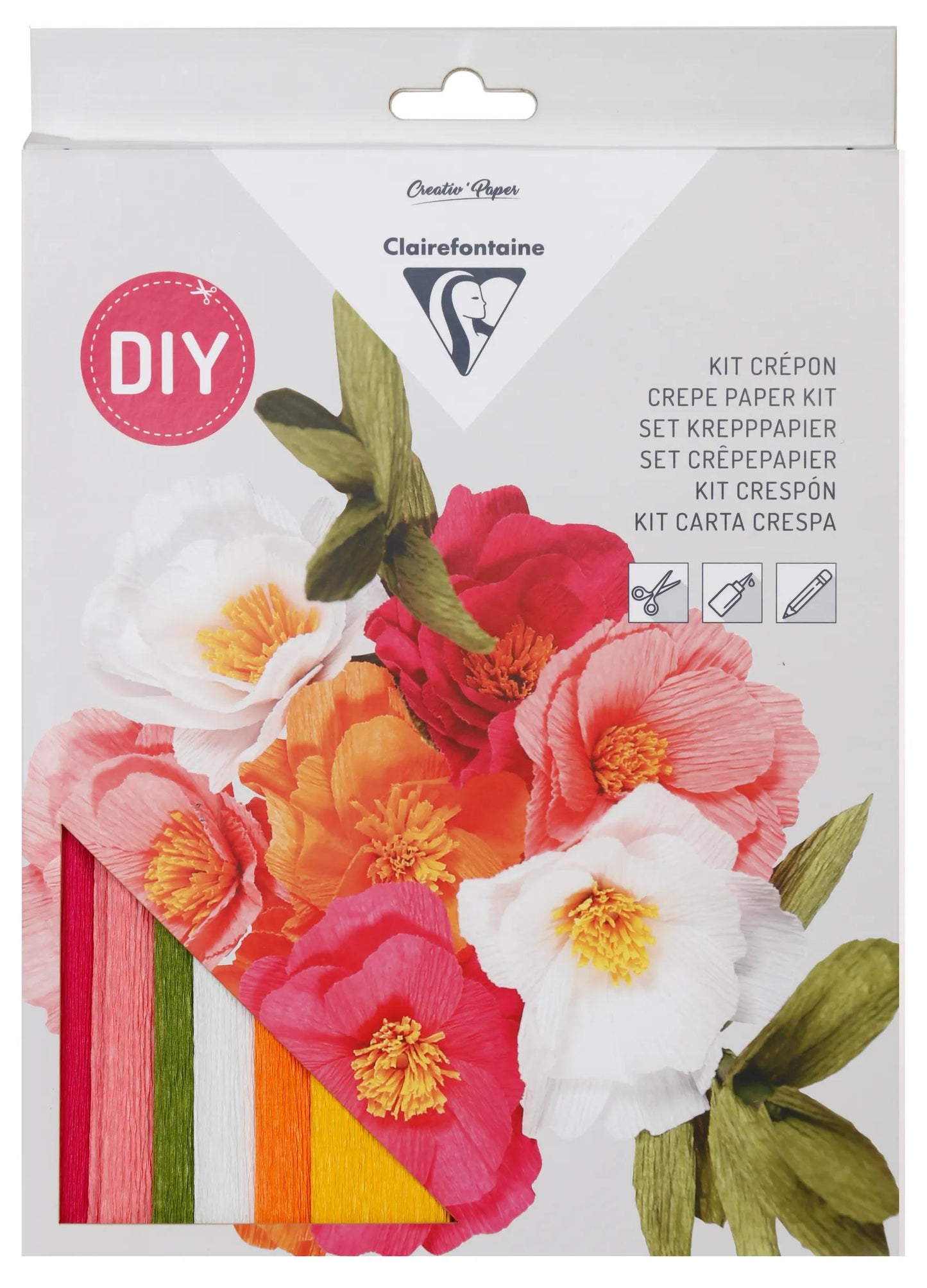 KIT CREPON, Blumenstrauß 20,5x1,5x30cm - Sortiment (Paket x3)