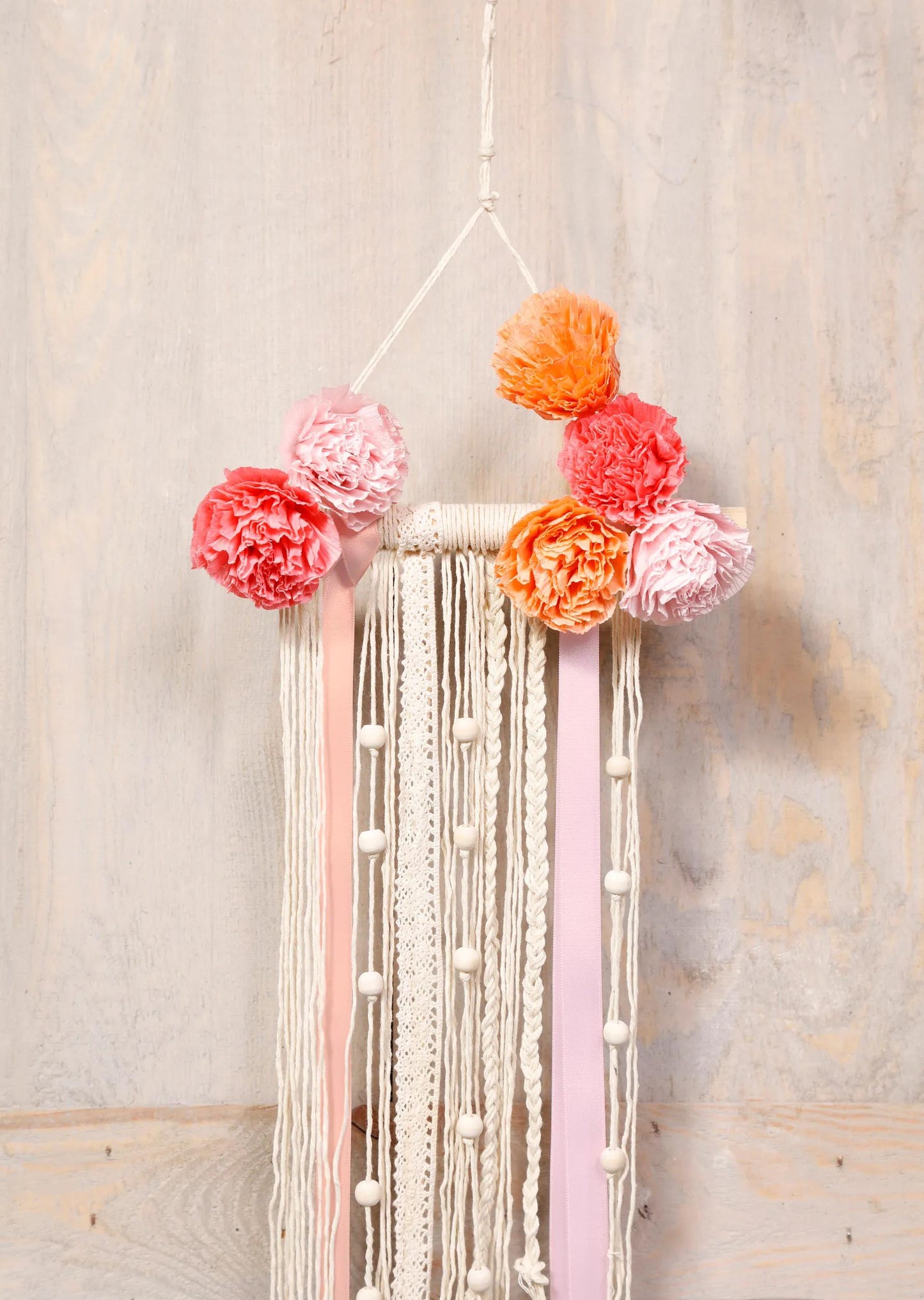 KIT CREPON, Macramé Dekoration 20,5x1,5x30cm - Sortiment (Paket x3)