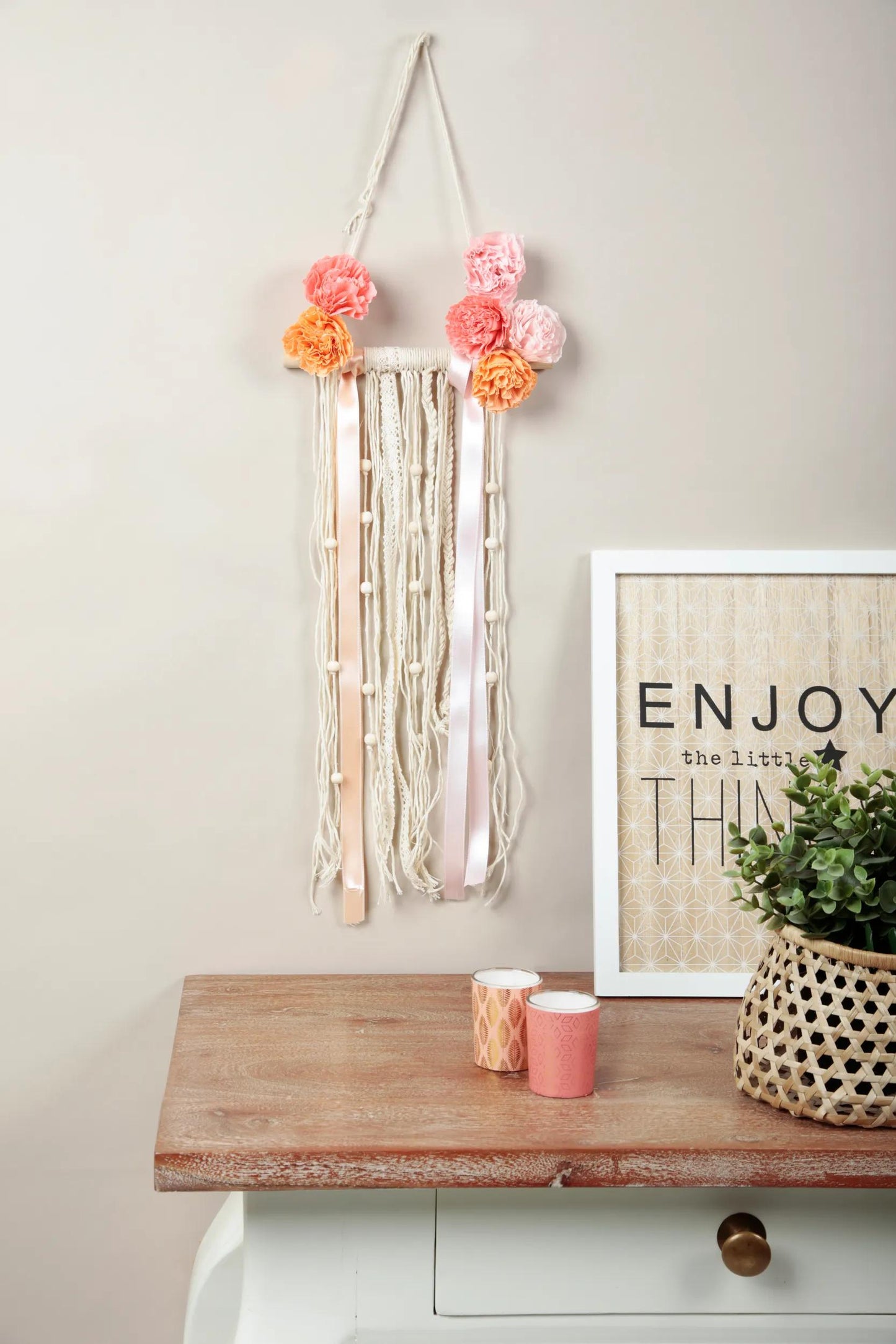 KIT CREPON, Macramé Dekoration 20,5x1,5x30cm - Sortiment (Paket x3)