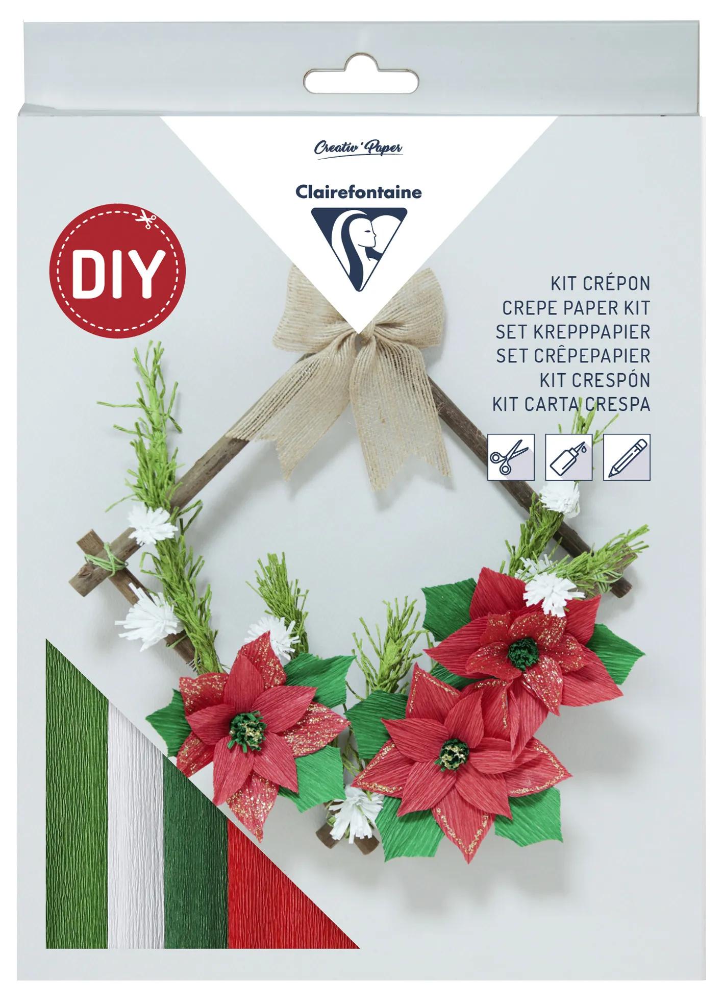 KIT CREPON, Christmas Crown 20,5x1,5x30cm - Assortment (Pack x3)