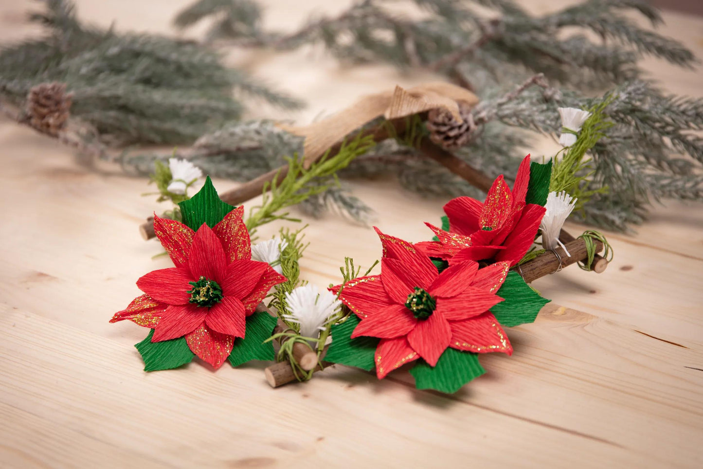 KIT CREPON, Christmas Crown 20,5x1,5x30cm - Assortment (Pack x3)