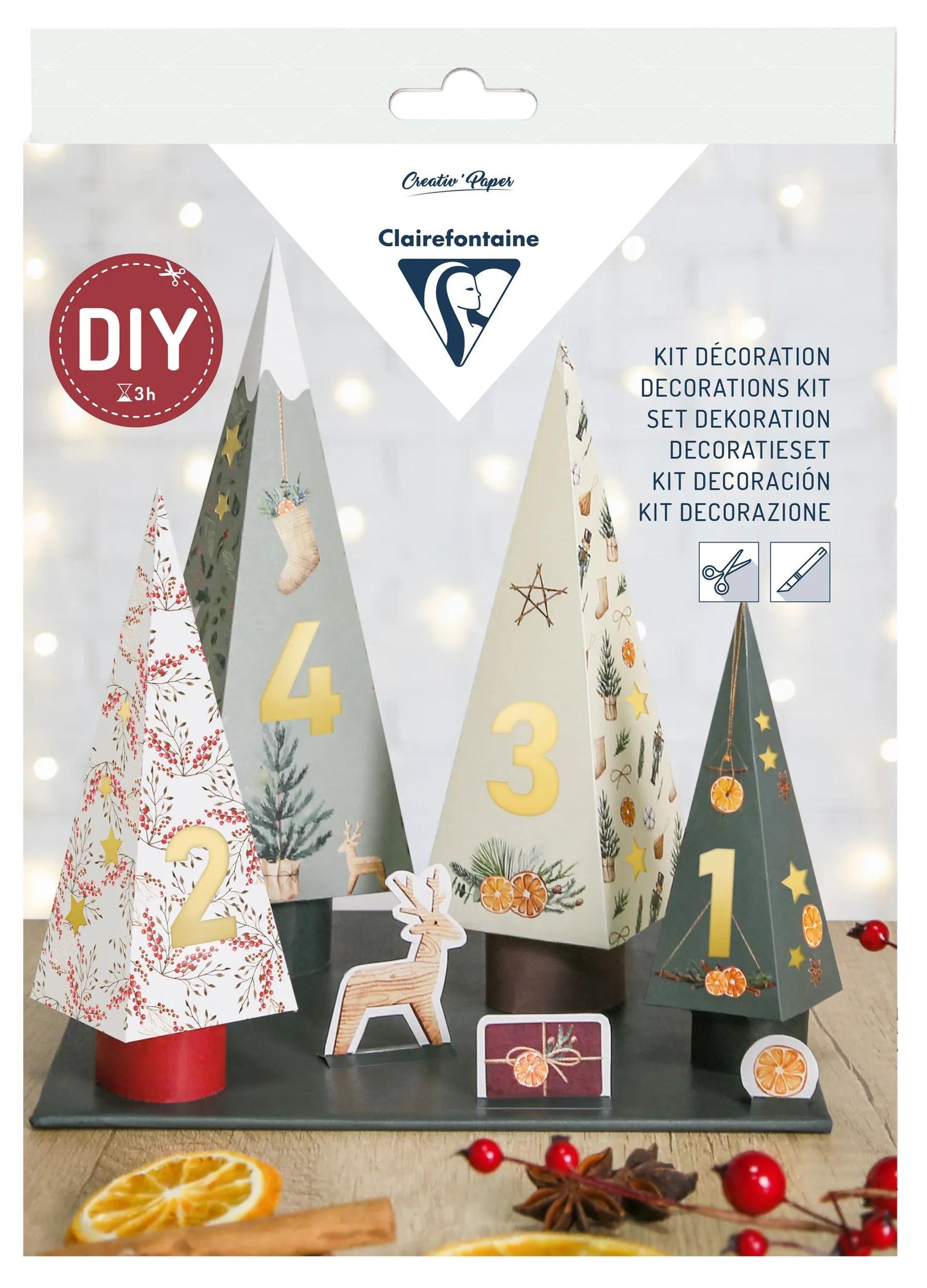 DISCOVER KIT, 20,6x1,9x29cm - Advent Kerzen (Paket x3)