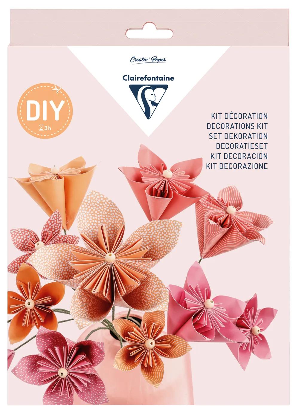 KIT DISCOVERTE, 20,6x1,9x29cm - Blumenstrauß in Origami (Paket x3)