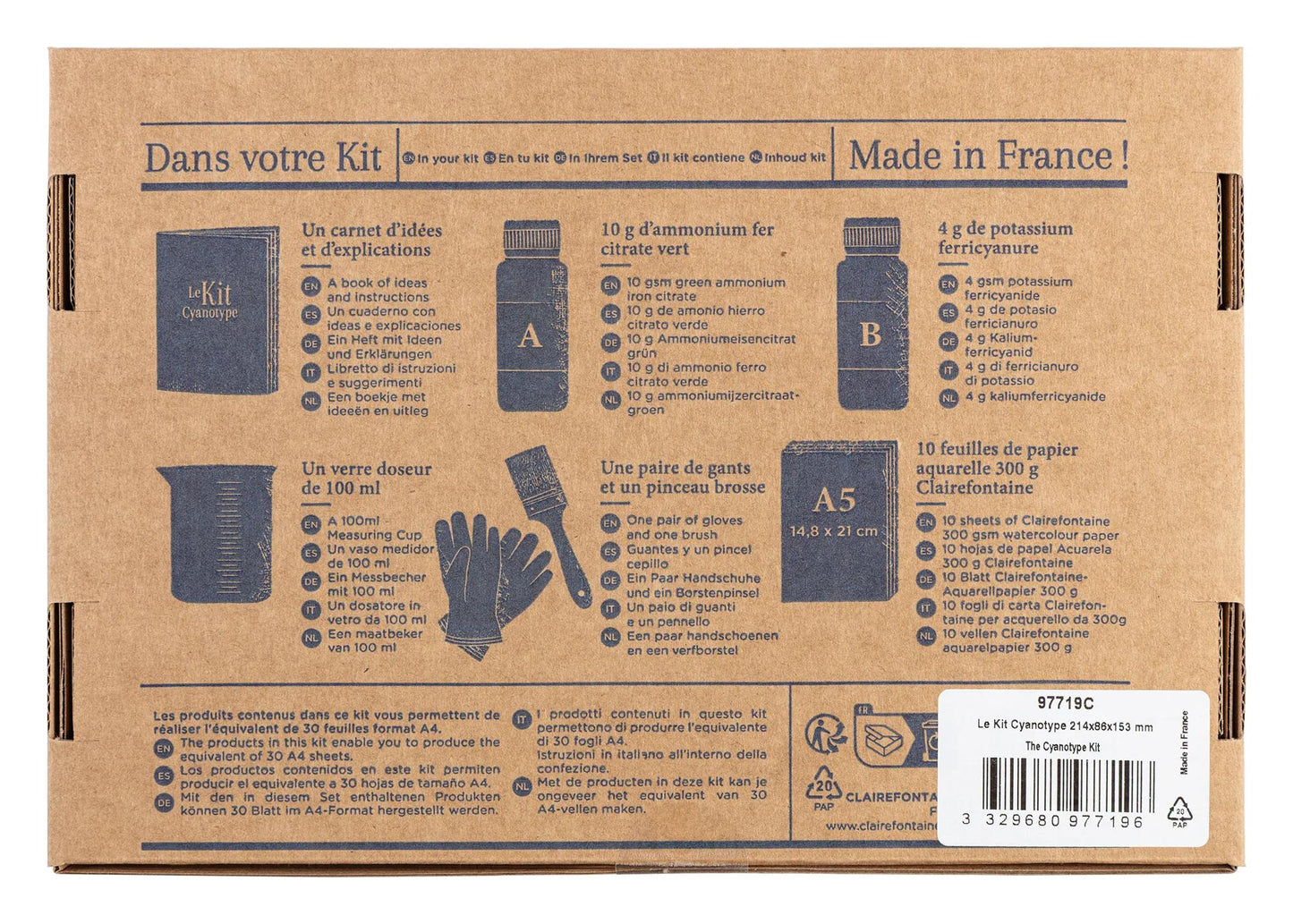 DISCOVER KIT - Cyanotype 15.3x8.6x21.4cm (Pack x3)