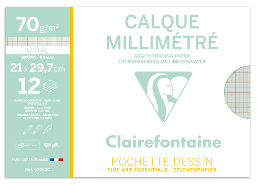 Papierschichtabdeckung 12F A4 70/75g Millimeter (10er-Pack)