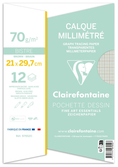 Papierschichtabdeckung 12F A4 70/75g Millimeter (10er-Pack)