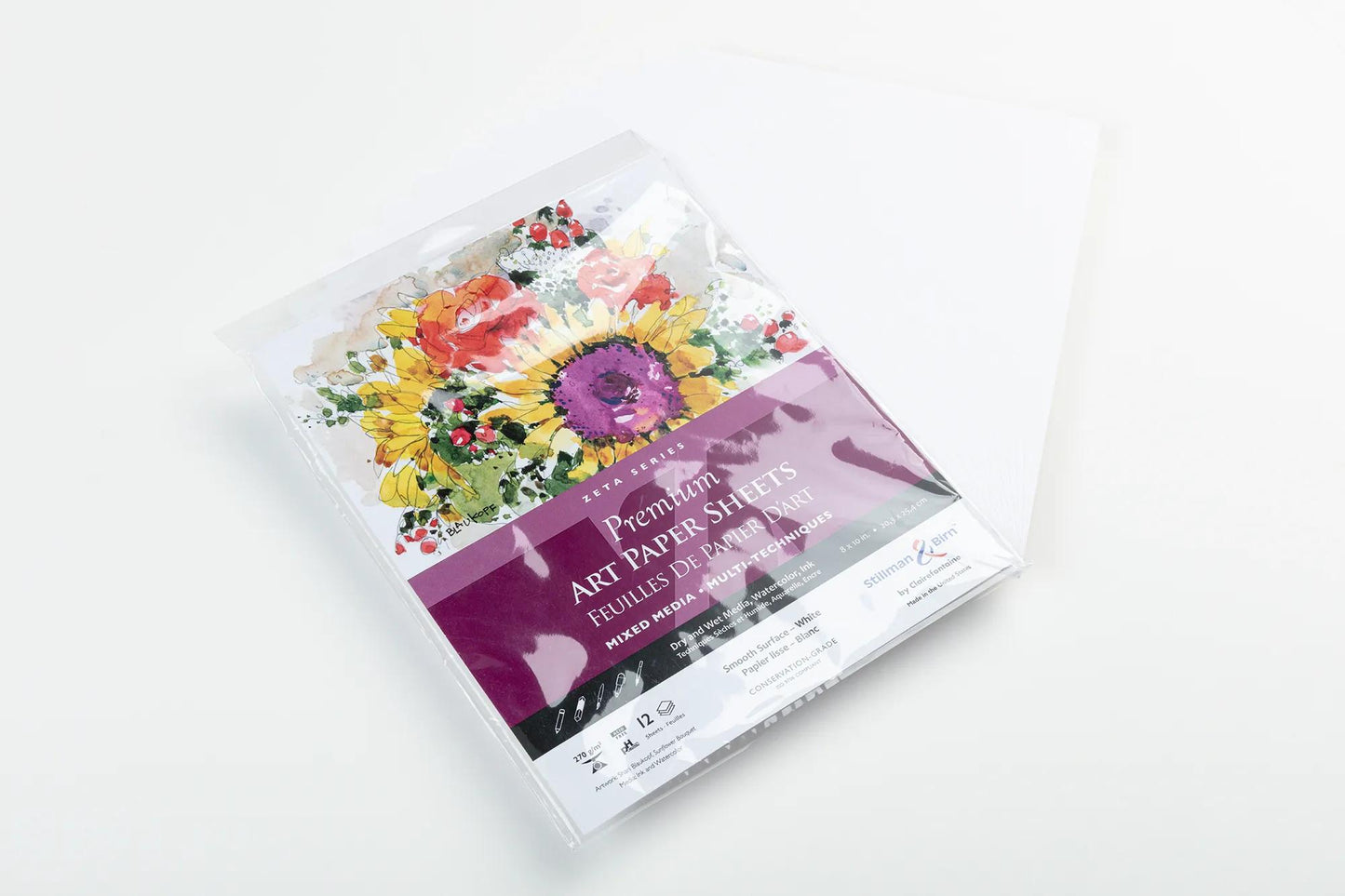 Bag 12 foil Zeta 270g - 20,3x25,4cm - White - New (Pack x5)