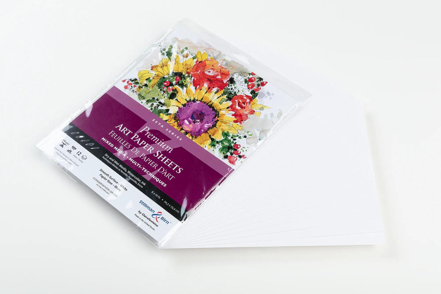 Bag 12 foil Zeta 270g - 20,3x25,4cm - White - New (Pack x5)