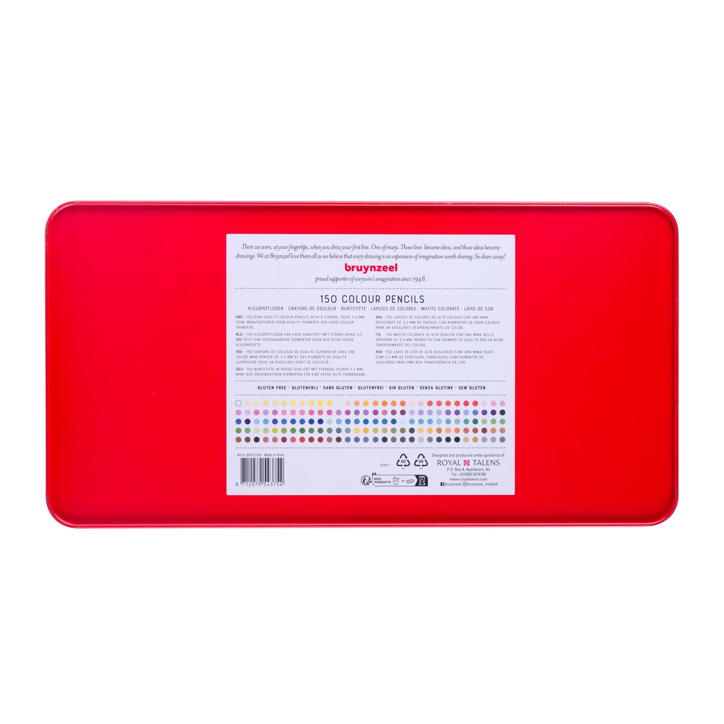 Bruynzeel Expression colour pencil tin | 150 colours