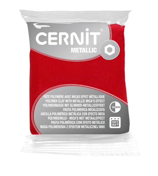 METALLIC Cernit 56 g Red - Red 400 (Pack x6)