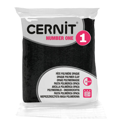 Cernit n°1 56 g Schwarz - Schwarz (Paket x6)