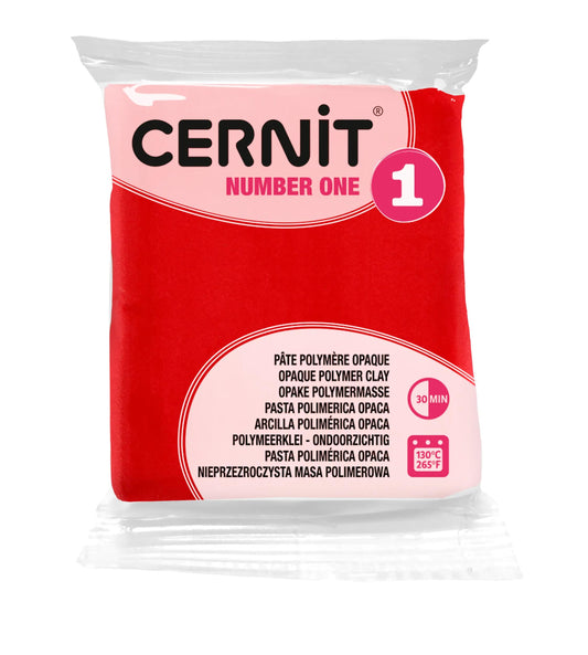 Cernit n°1 56 g Red - Red 400 (Pack x6)
