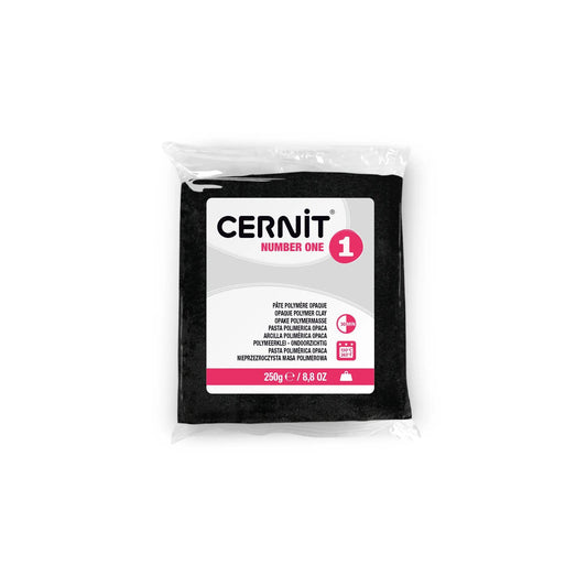 Cernit n°1 250 g Black - Black 100 (Pack x4)