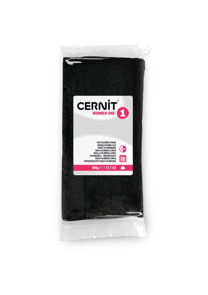 Cernit n°1 500 g Black - Black 100 (Pack x2)