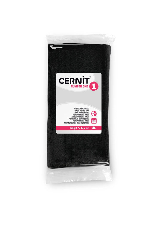Cernit n°1 500 g Black - Black 100 (Pack x2)