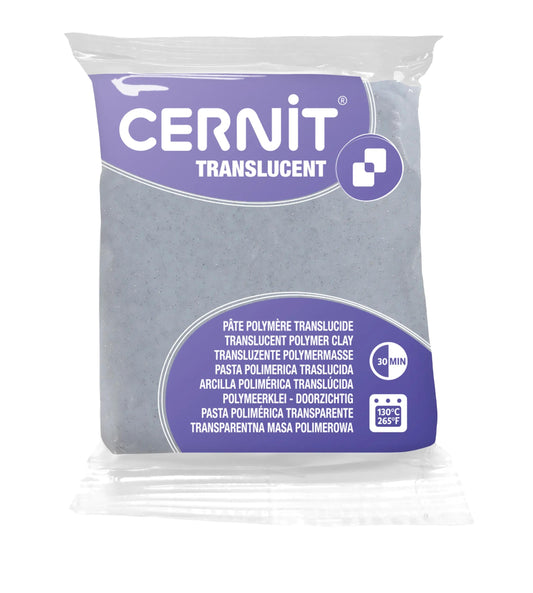 Cernit TRANSLUCENT 56 g Glitter Silver - Glitter Silver 80 (Pack x6)