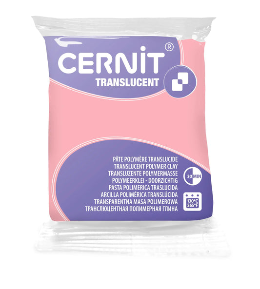Cernit TRANSLUCIDES 56 g Quartz Rose - Quartz Rose - New 477 (Pack x6)