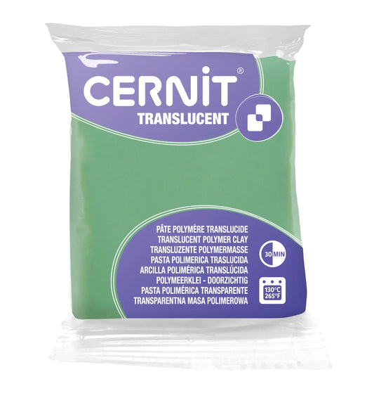 Cernit TRANSLUCENT 56 g Green lemon - Green lemon 605 (Pack x6)