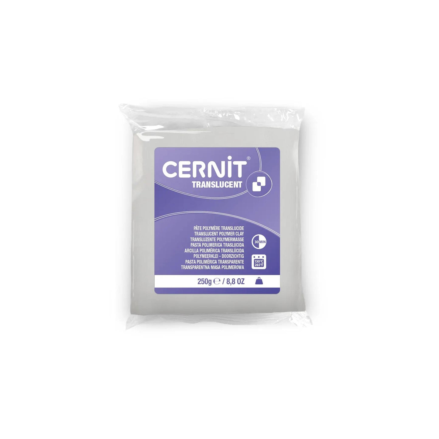 TRANSLUCENT cernit 250 g TRANSLUCENT white - White translucent 5 (Pack x4)