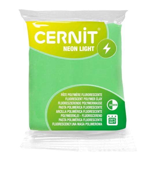 Cernit NEON LIGHT 56 g Green - Green 600 (Pack x6)