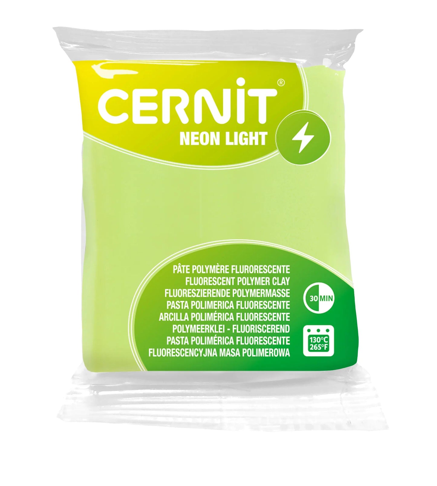 Cernit NEON LIGHT 56 g Yellow - Yellow 700 (Pack x6)
