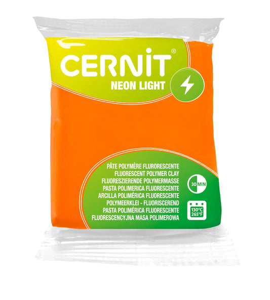 Cernit NEON LIGHT 56 g Orange - Orange 752 (Pack x6)