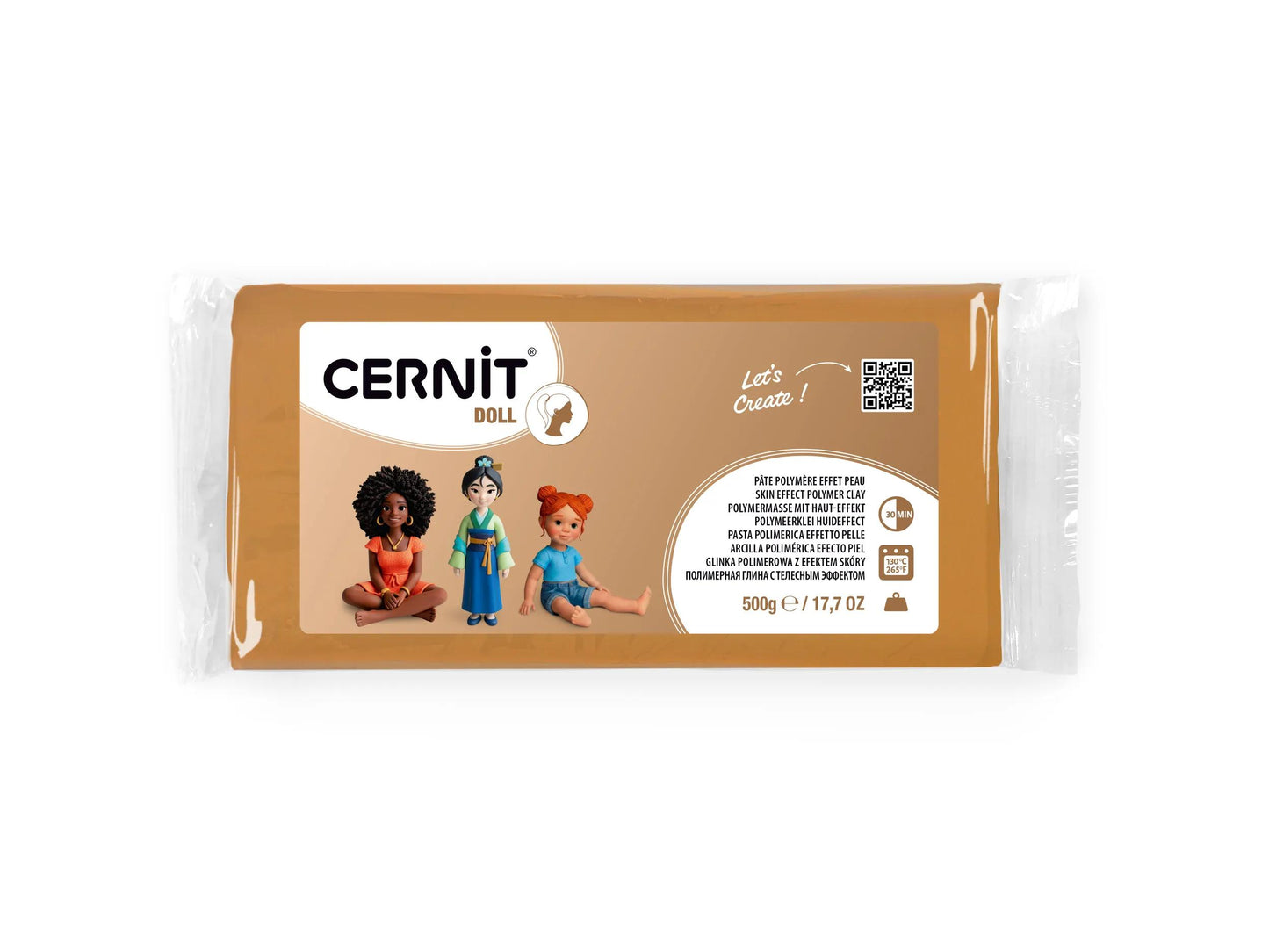Cernit DOLL collection 500 g Almond - Almond 744 (Pack x2)