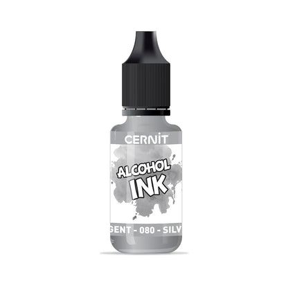 Cernit encre à l'alcool 20 ml Argent - Argent (Lot x6)