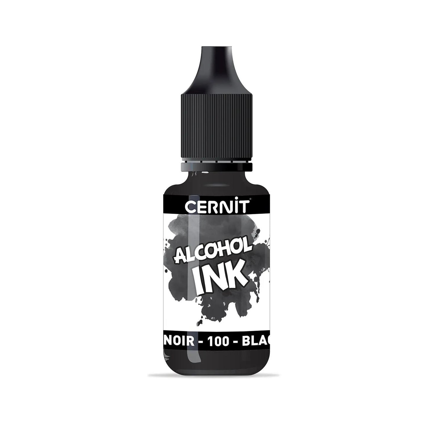 Cernit ink with alcohol 20 ml Black - Black 100 (Pack x6)