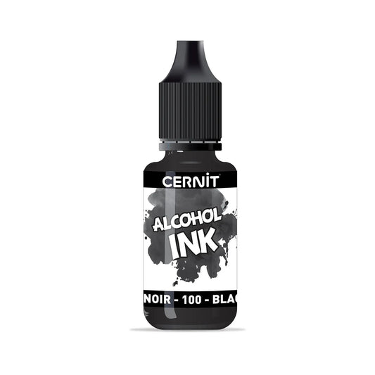 Cernit ink with alcohol 20 ml Black - Black 100 (Pack x6)