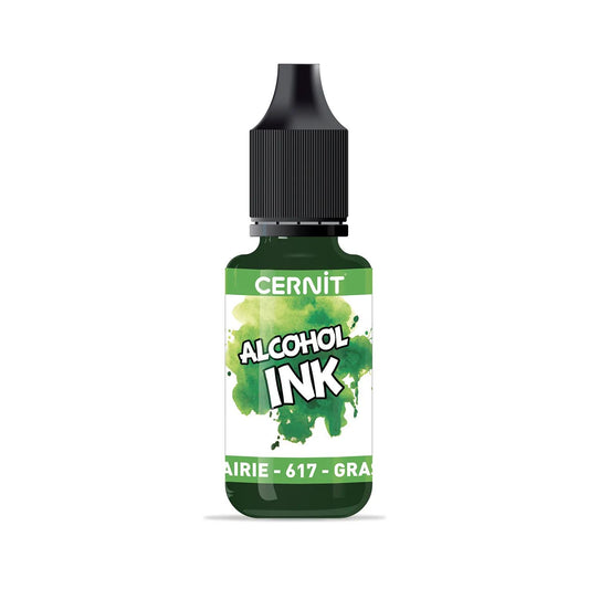 Cernit ink with alcohol 20 ml Green meadow - Green meadow 617 (Pack x6)