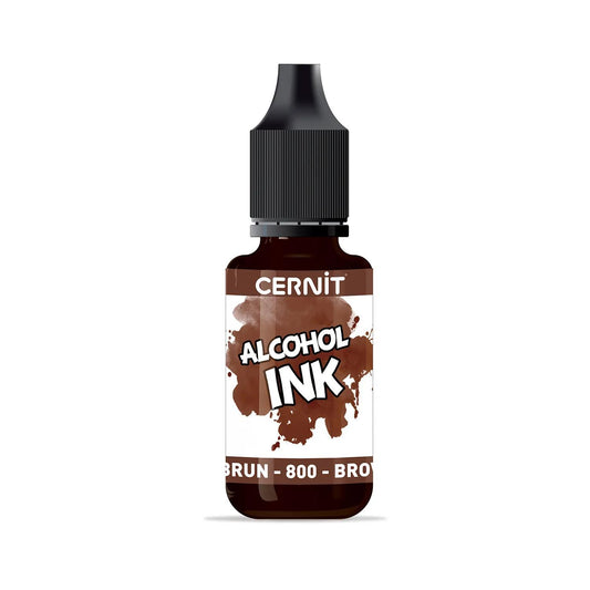 Alcohol ink cernit 20 ml Brown - Brown 800 (Pack x6)