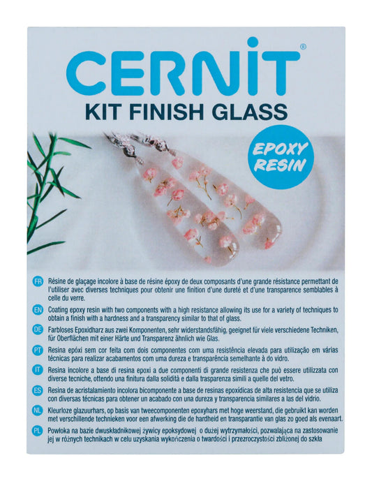Cernit kit finish glass 120 ml + 60 ml - Transparent (Pack x4)