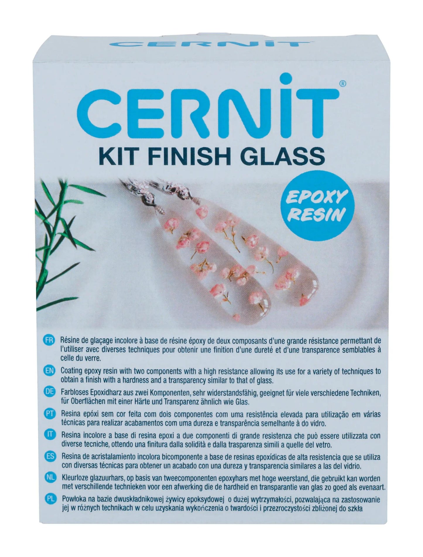 Cernit kit finish glass 120 ml + 60 ml - Transparent (Pack x4)