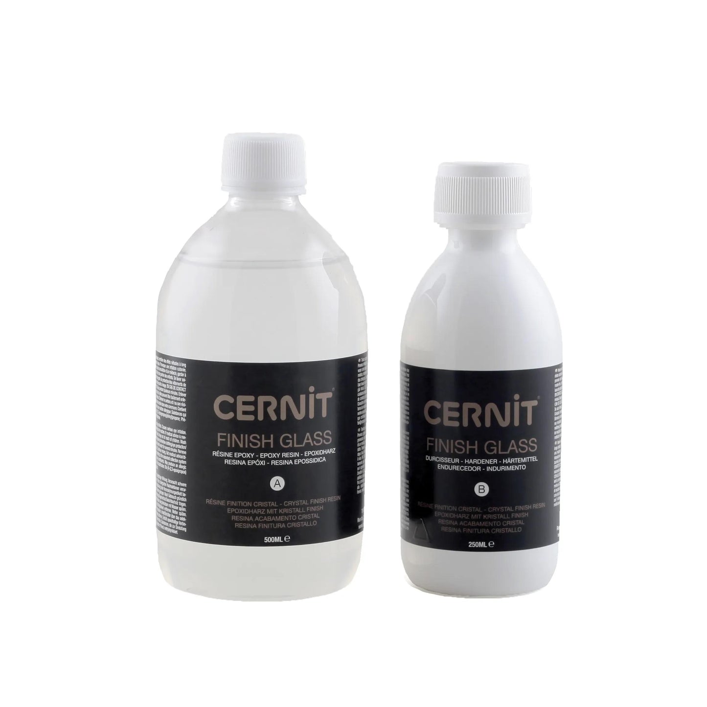 Cernit kit finish glass 500 ml + 250 ml - Transparent (Pack x2)