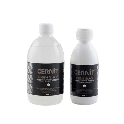 Cernit kit finish glass 500 ml + 250 ml - Transparent (Pack x2)