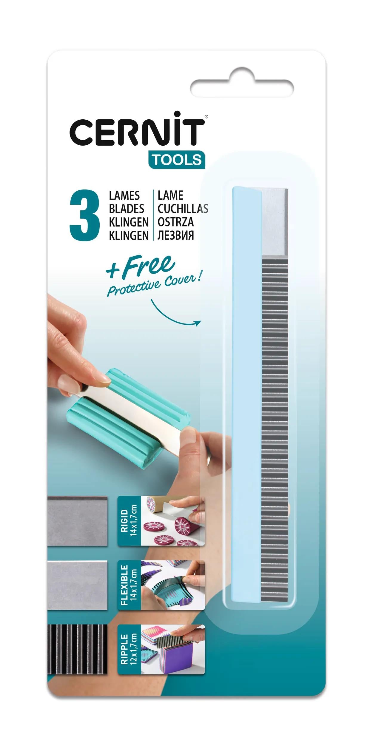 Cernit 3 pcs blade set - Steel (Pack x10)