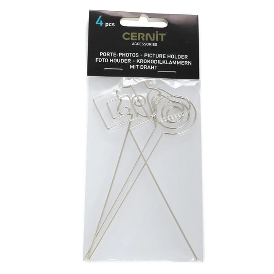 Cernit photo holder 4 pcs - Steel (Pack x10)