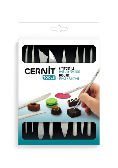 Cernit 8 Werkzeugsatz - Weiß (Paket x6)