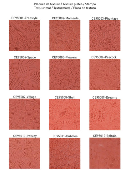 Cernit Freestyle texture plate - Grey (Pack x10)
