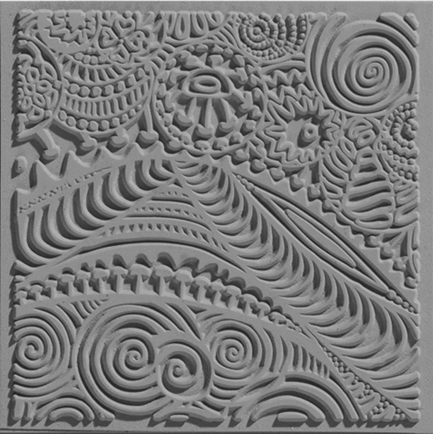 Cernit Freestyle texture plate - Grey (Pack x10)