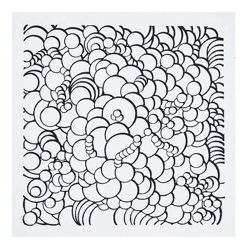 Cernit texture plate Bubbles - Grey (Pack x10)