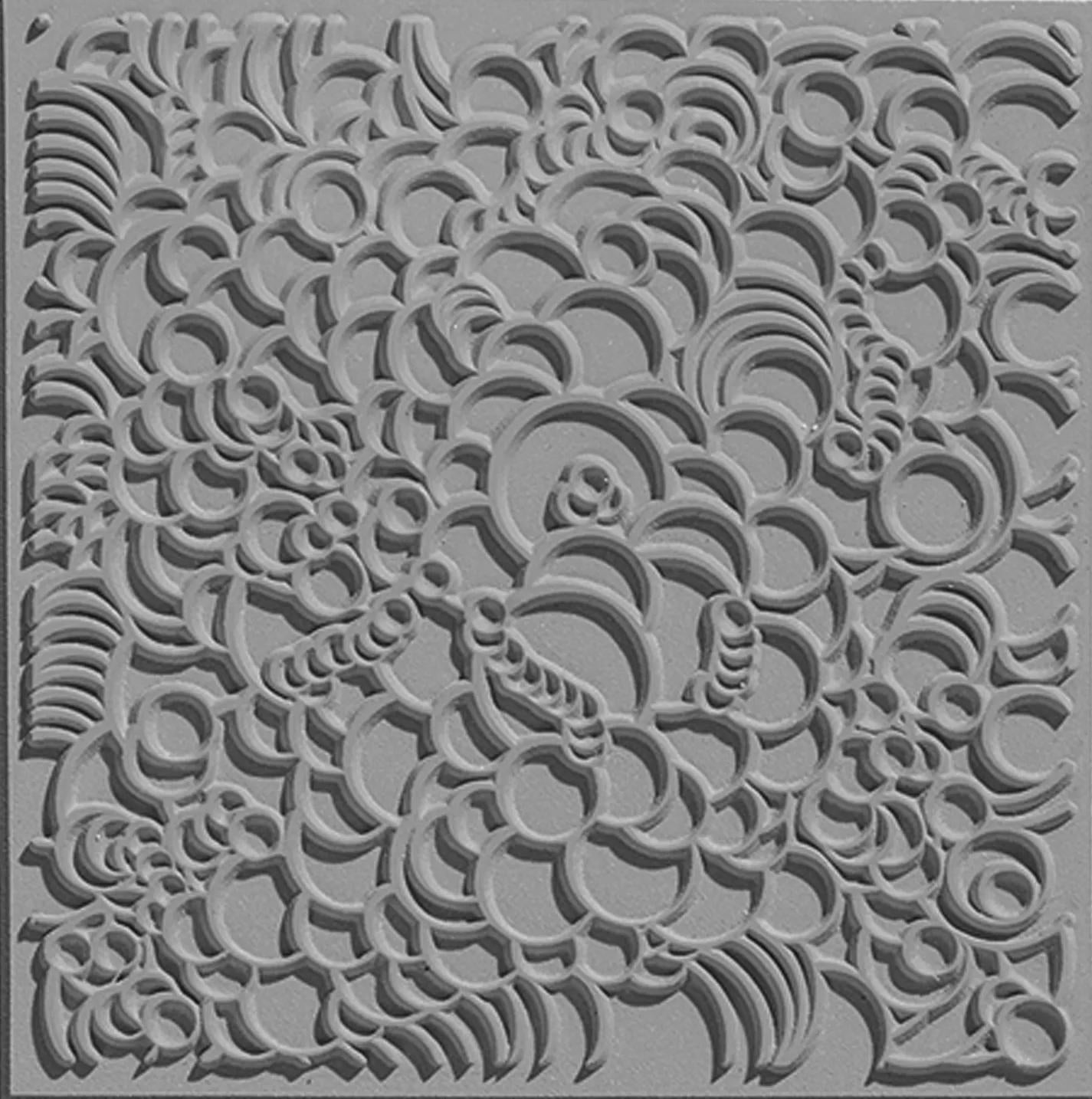 Cernit texture plate Bubbles - Grey (Pack x10)