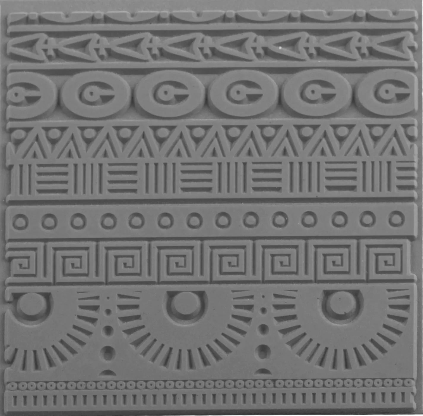 Cernit Geometrics texture plate - Grey (Pack x10)