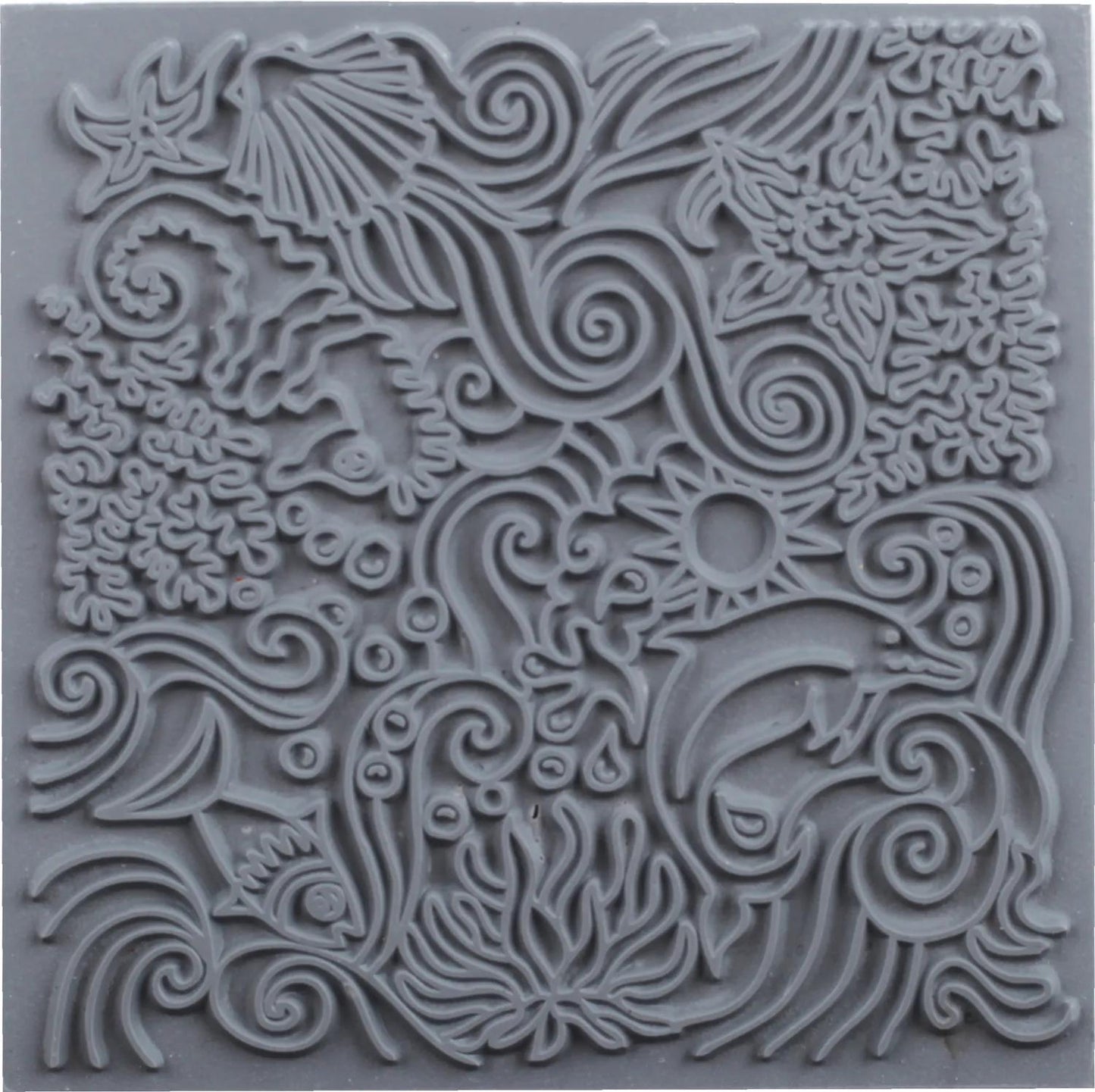 Cernit texture plate Under the sea - Grey (Pack x10)