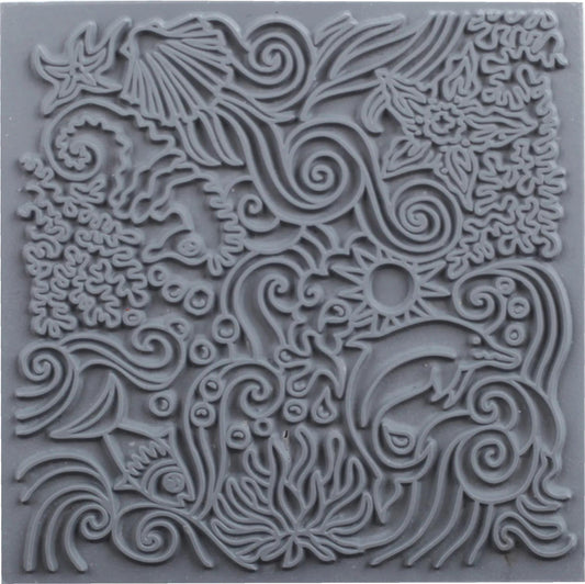Cernit texture plate Under the sea - Grey (Pack x10)